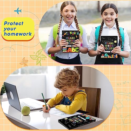 Yeaqee 32 Pcs Classwork Folders Homework Folders for Students Classwork Pocket Folder Portfolio Folder Homework Organizer for Classroom School Teachers Gifts Educational Supplies(Blackboard) - style: Blackboard