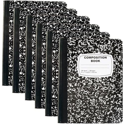 Trail maker Composition Notebooks (2,000 Pack), College Ruled Marble Cover, 200 Pages (100 Sheets), 9.75 x 7.5, Bulk School Supplies for Classroom, Office & School Donations - size: 2,000 pack