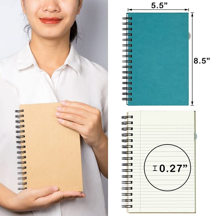3 Packs Spiral Notebook, Spiral Ruled Journal with Hard Cover, 5.5" x 8.5", 240 Pages, 100 GSM Paper, Notebooks for Work School Note Taking - size: 5.5x8.5