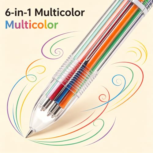 2026 New 20 Pcs Cute Pens Bulk for Kids, Students Birthday Gifts from Teacher 6-in-1 Multicolor Pen Retractable Prizes for Kids Classroom Office School Birthday Party Favors Gifts