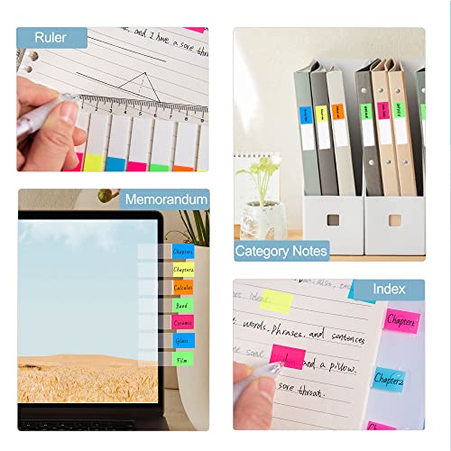 160Pcs Transparent Sticky Tabs - Page Markers for Books, Notebooks & Teacher Supplies, Index Flags File Organizer
