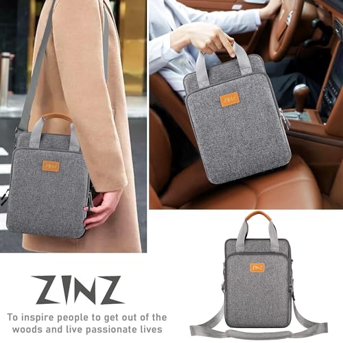 ZINZ Laptop Case 12.9 13 Shoulder Bag, Expandable Handbag with Valuables Compartment Compatible with MacBook Air/Pro/Neo 13" M5/M4/M3/M2/M1, iPad 12.9/13/11, Water-Resistant & Shockproof,D01G01 - color: D01g01, size: 13"