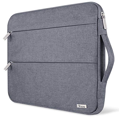 Voova 13 13.6 Inch Laptop Sleeve Case Compatible with MacBook Air 13 M1/M2/M3/M4 2020-2025, MacBook Pro 13/14, IPad Air/Pro 13, Waterproof Slim Computer Bag Cover with Handle, Grey - color: Grey, size: 12.6-13.6 Inch