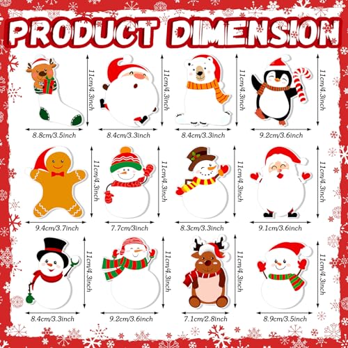 Zhanmai 1200 Pcs Christmas Sticky Notes Bulks Christmas Notepads Penguin Gingerbread Man Elk Snowman Xmas Self-Adhesive Writing Memo Pad Office Home Daily Reminders Supplies - style: Xmas