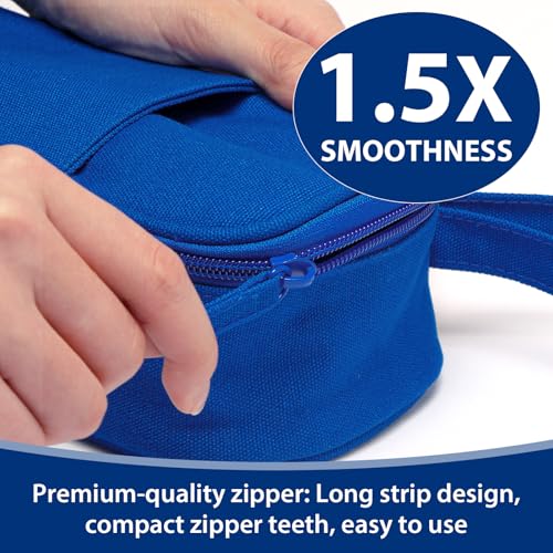 SPACEMATE Pencil Case Pouch Box Bag School Supplies Girls Boys Kids, Cute Preppy Stuff Large Big Capacity Aesthetic Pen Organizer, Back to College Stationary, Sapphire Blue, Heavy Duty Canvas, 1800ml - color: Sapphire Blue