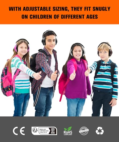 ZOHAN 032 Kids Noise Canceling Headphones - 25dB NRR Kids Ear Protection Earmuffs for School, Monster Jam, Fireworks, Travel, Air Show, Concert, Autism - Grey - color: 1pack - Grey