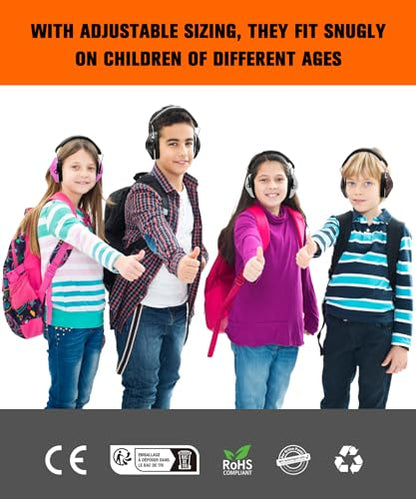 ZOHAN 032 Kids Noise Canceling Headphones - 25dB NRR Kids Ear Protection Earmuffs for School, Monster Jam, Fireworks, Travel, Air Show, Concert, Autism - Grey - color: 1pack - Grey