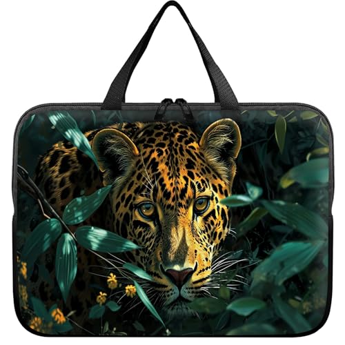 Universal Laptop Sleeve Tablet Case 12 inch, African Leopard Slim Carrying Case Durable Handbag Travel Laptop Bag for Surface Pro 9 8 7/Laptop Go 2 3, MacBook Air 11/12 - color: African Leopard, size: 12 inch