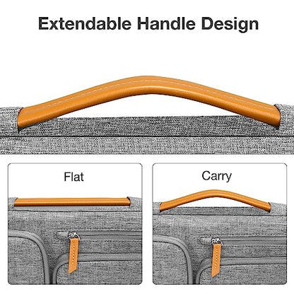 MOSISO 360 Protective Laptop Case 15 inch, 15 inch Laptop Sleeve | Compatible with MacBook Air M5 M4 M3 M2 2026-2023, Dell XPS Plus, Side Open Carrying Case with 4 Zipper Pockets, Gray - color: Gray, size: 15 inch