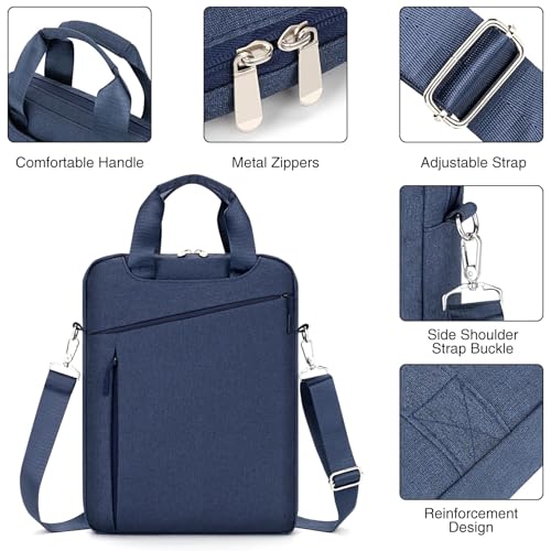 Laptop Case Shoulder Sleeve Bag Compatible with 14" MacBook Pro M5 M4 M3 M2 M1/13.6" MacBook air M4 M3 M2/13 MacBook Neo, Chromebook Notebook Portable Carrying Computer Bag, Navy Blue - color: Navy Blue