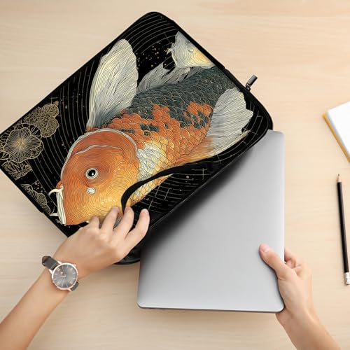 10" Laptop Sleeve with Handle, Artistic Koi Water‑Resistant Tabet Carrying Case for 11 inch iPad 2025/11" iPad Air M3/ 11" iPad Pro M5 M4/ 11" Galaxy Tab S9 S8 / Lenovo Tab M11 - color: Artistic Koi, size: 10-11 inch Devices