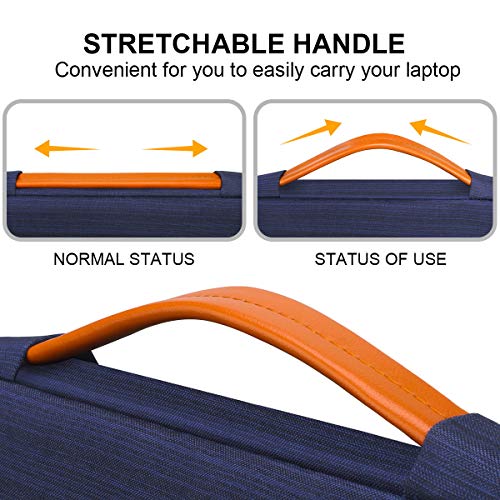 Lacdo 360° Protective Laptop Sleeve Case for 14 inch MacBook Pro M5 Pro/Max A3426 A3427 (2026), M5/M4/M3/M2/M1 A3434 A3112 A3401 A3185 A2918 A2992 | 13.8 inch Surface Laptop 7th Computer Bag, Blue - color: Blue, size: New MacBook Pro 14 Inch