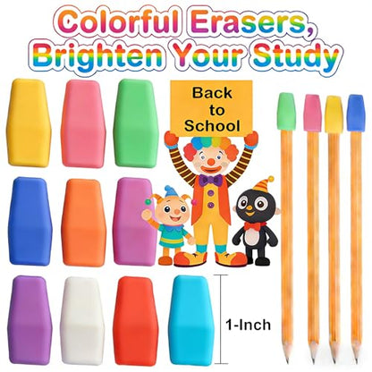 Pencil Top Erasers Bulk Cap Erasers for Pencils, 500 Pack Eraser Cap Pencil Eraser Toppers, School Supplies for Teachers Sudents Classroom Home and Office - size: 500