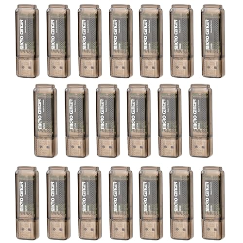 Micro Center SuperSpeed 20 Pack 32GB USB 3.0 Flash Drive Thumb Drive, Brown | High Transfer Speed, 10X Faster than USB 2.0 USB Drive, LED Light Indicator, Type-A, Data Storage and Backup - color: Grey - 32GB x20