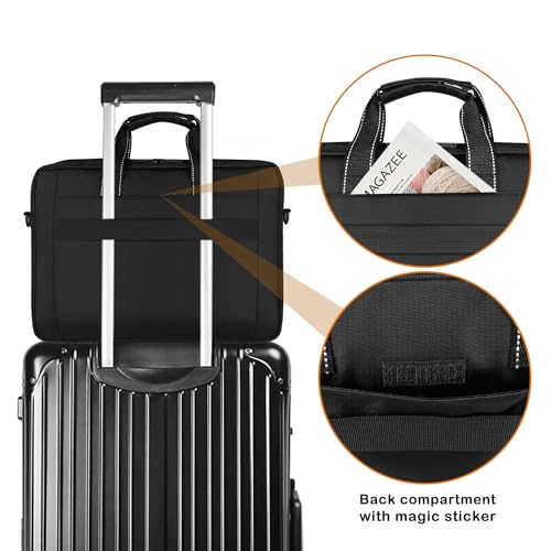 17-17.3 inch Laptop Briefcase with Reinforced Shoulder Strap | Waterproof Messenger Bag for Men Padded Handle, Business Travel Laptop Bag, Compatible with HP ZBook ThinkPad DELL Inspiron - size: 17"-17.3"