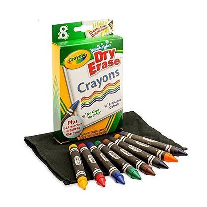 3 Pack of 8 Crayola Dry-Erase Crayons bundled by Maven Gifts
