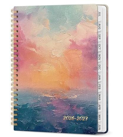 Planner 2026-2027, Academic Year Weekly and Monthly Calender Planner, from Jul 2026 - Jun 2027, Spiral Bound School Planning Book, Perfect for Teacher, Student, Women & Men, A5 (6.3" x 8.5"), Sunset - color: A-Sunset, size: (6.3"x8.5")a5