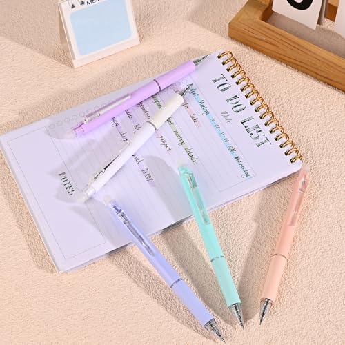 Temiary 10 Pcs Retractable Erasable Gel Pens, Fine Point 0.5 mm, Make Mistakes Disappear, Smooth Writing Gel Pen with Eraser for Journaling Note Taking Marking Planner Crossword Puzzles (Black Ink) - color: Black Ink