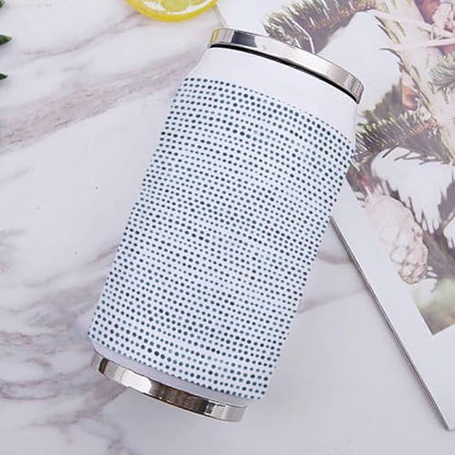 T&H XHome Abstract Art 10oz Stainless Steel Tumbler with Lid & Straw-Double Wall Vacuum Insulated Travel Mug White Modern Boho Dots Texture Water Bottle Coffee Beverage Drinks Cup - size: 10 Ounces