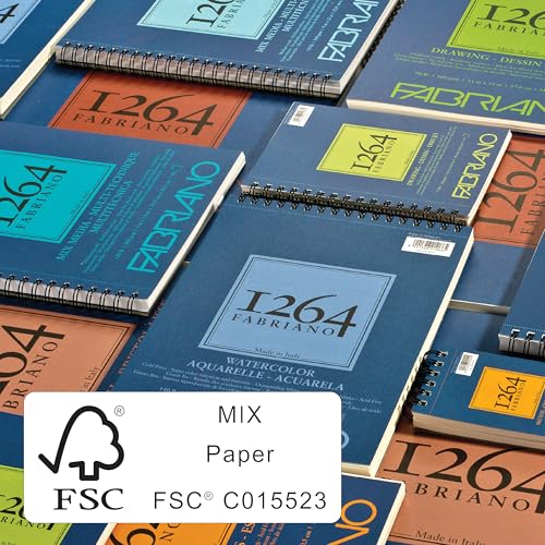 Fabriano 1264 Watercolor Pad, 4" x 8", Glue Bound - size: 4 x 8