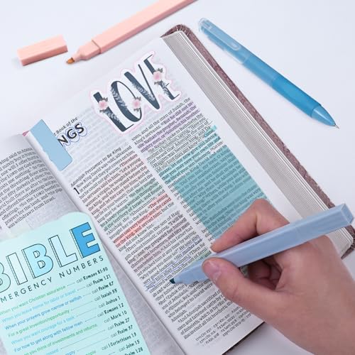 XKDOUS Bible Study Supplies Journaling Kit for Women, Bible Study Kit Journaling Supplies Includes Prayer Journal, Highlighters, Emergency Card, Pencil Case and More, Christian Gifts for Women, Blue - color: Bible Kit - Deluxe (Blue)