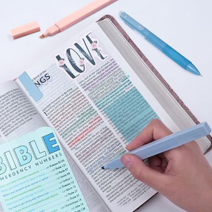 XKDOUS Bible Study Supplies Journaling Kit for Women, Bible Study Kit Journaling Supplies Includes Prayer Journal, Highlighters, Emergency Card, Pencil Case and More, Christian Gifts for Women, Blue - color: Bible Kit - Deluxe (Blue)