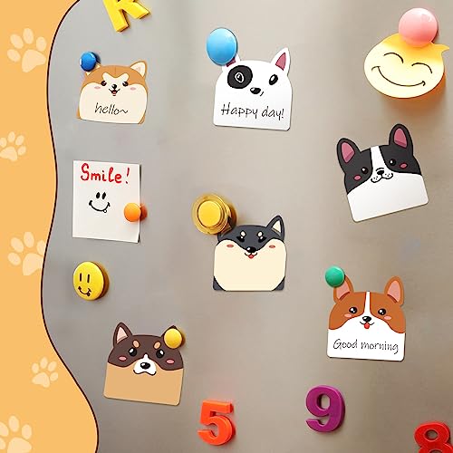 Yinder 24 Pads Cute Dog Sticky Notes Kawaii Animal Sticky Notes Pads Bulk Fun Cartoon Memo Pad Self Adhesive Tab Back to School Gift for Teacher Student Classroom Veterinary Dog Office Supplies - style: Dogs