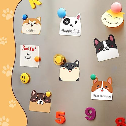 Yinder 24 Pads Cute Dog Sticky Notes Kawaii Animal Sticky Notes Pads Bulk Fun Cartoon Memo Pad Self Adhesive Tab Back to School Gift for Teacher Student Classroom Veterinary Dog Office Supplies - style: Dogs