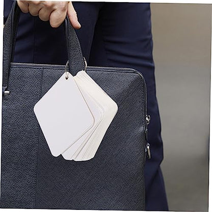 Diy Flash Cards Blank Index Cards Ring Study Notecards for School Note Pad Binder - size: 7.80X7.80X0.01CM