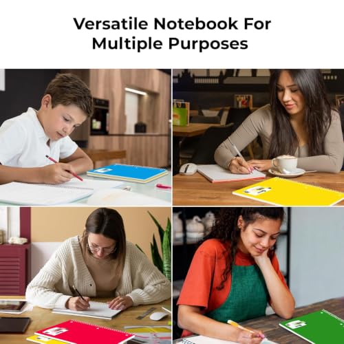 Rosmonde 100 Pack, 1 Subject Spiral Notebook College Ruled Bulk, 140 Pages (70 Sheets), Thick No-Bleed Paper, 8 x 10-1/2", 3 Hole Punched, College Ruled Notebook 1 Subject Bulk, Subject Notebook - size: 100 Pack, style: 1 Subject - Soft Cover