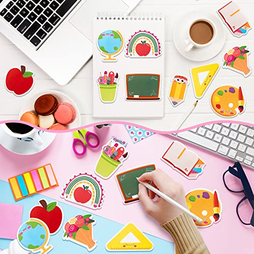 Xqumoi 30 Pack Teacher Notepads Set Total 600 Sheets, Book Pencil Ruler Blackboard Shaped Self Sticky Memo Pads for Teacher Appreciation Gift Back to School Supplies Party Favors Goodies Bag Fillers - style: Teacher Appreciation (Style 3)
