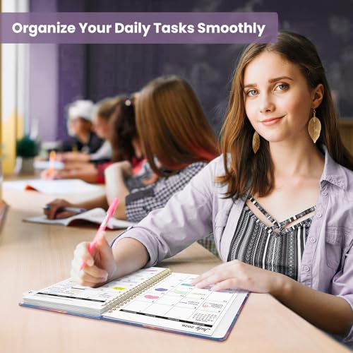 Planner 2026-2027, Academic Planner Weekly and Monthly, Jul 2026 - Jun 2027, Spiral Bound School Planning Tool with Tabs and Pocket, Perfect for Students & Teacher, 6.3" x 8.5", Sky Reverie - color: Z-Sky Reverie, size: 6.3"x8.5" (A5)