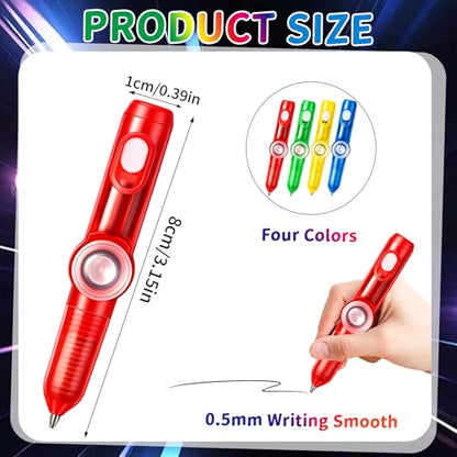 CZWZ 18Pcs Mini Spinner Pens Bulk, Ballpoint Pen for Birthdays and Children's Parties, Fun Gifts Pen - style: 18Pcs-Light Spinner