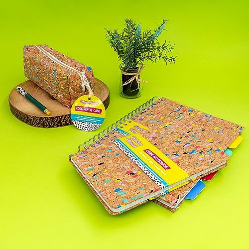 Pukka Pad, Pukka Planet Cork A5 Soft Cover Journal – Casebound Cork Cover Notebook with 160 Pages, 80 Sheets of Recycled FSC Certified 80GSM, 8mm Lined Paper for Home, School & Office, 8.5 x 5.3in - style: Journal