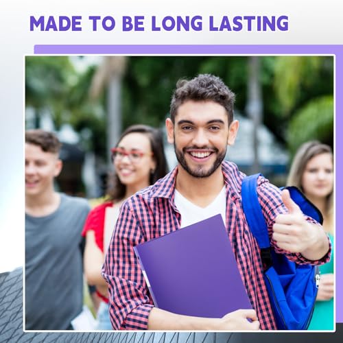 Henoyso 36 Pcs Purple 1.5 Inch 3 Ring Plastic Binder Bulk, 1 1/2 Inch Soft Flexible Binders Three Round Rings Fit 8.5x11 Papers for School Office Home File Organization Supplies - color: Purple