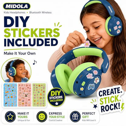 Kids Bluetooth Headphones Active Noise Cancelling,68H Play Time,Lightweight Wireless Foldable Over-Ear Headphone for Kid Toddler,Volume Limited 85/94dB,Headsets with Built-in Mic Blue - color: Deep Blue