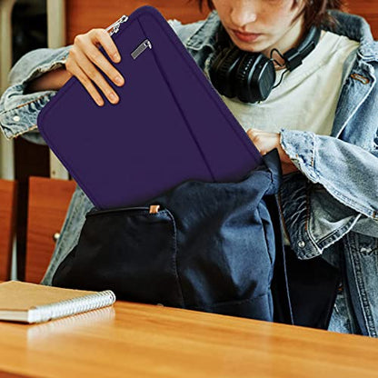 15.6 inch Laptop Sleeve, Durable Carrying Bag Protective Case Briefcase Handbag with Front Pocket, Slim Computer Cover for 15-16 Inch HP, Dell, Lenovo, Asus, Notebook, Purple - color: Purple, size: 15.6 Inch