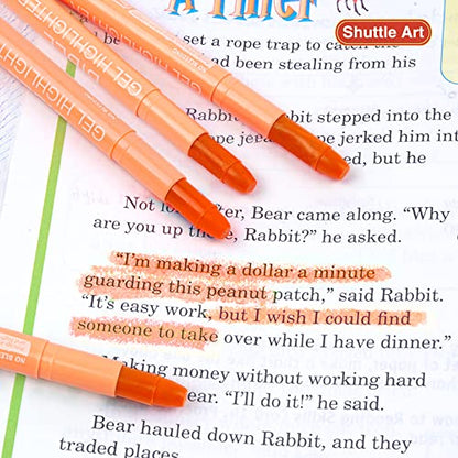 Shuttle Art 5 Pack Orange Gel Highlighters,Bible Highlighters,No Bleed Through, Bible Journaling Supplies,Great for Journaling, Highlighting and Studying - color: Orange