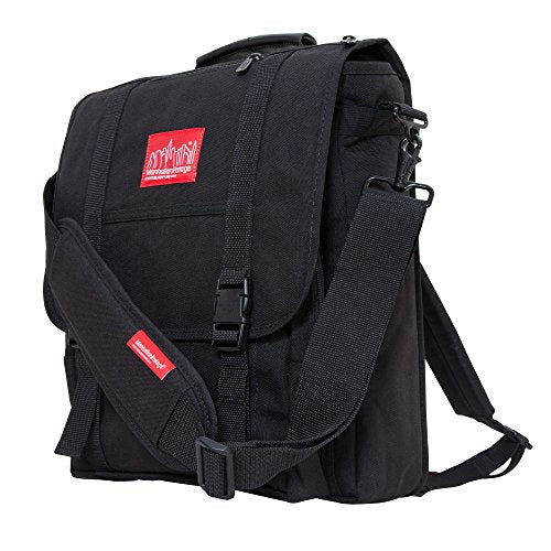 Manhattan Portage Commuter Laptop Bag Stylish Messenger Bag for Men & Women Durable Cordura Fits Up to 17" Laptop Ideal for Work College Travel (Black) - color: Black