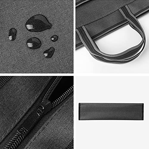 Oxford Zippered Document Bag with Handle File Tote Bag Pouch for Carrying Paper Files Books Filing Folder 1 Pack (Black) - color: Black