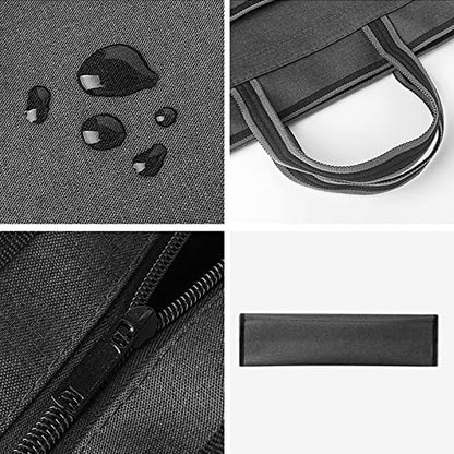 Oxford Zippered Document Bag with Handle File Tote Bag Pouch for Carrying Paper Files Books Filing Folder 1 Pack (Black) - color: Black