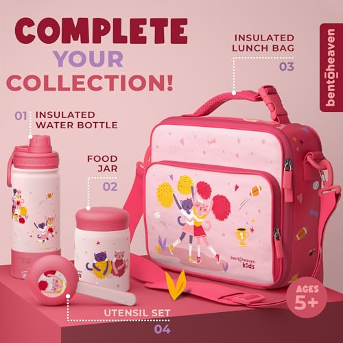 Bentoheaven Kids Water Bottle Stainless Steel for Boys & Girls, Pink | Reusable 17 oz insulated metal tumbler with 2 lids (chug and straw), leakproof design, silicone boot for school and sports. - color: Rose Pink