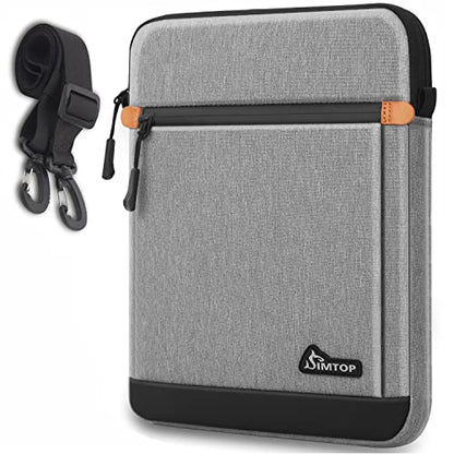 12.9–13 Inch Tablet Sleeve, Compatible with iPad Pro 13-inch/12.9-inch, Galaxy Tab S9 FE+ 12.4 / S9 FE 10.9, YKK Zippers, Detachable Strap, Hidden Handle - color: Grey, size: 12.9 inch