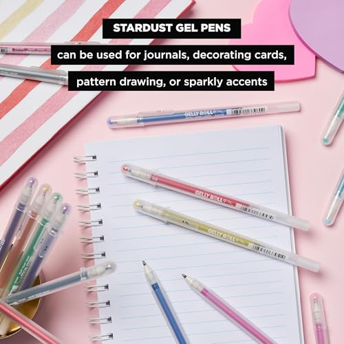 SAKURA 57913 16-Piece Gelly Roll Stardust Assorted Colors Cube Collection Glitter Pen Set - style: 16 Stardust Pens
