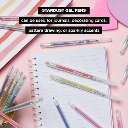 SAKURA 57913 16-Piece Gelly Roll Stardust Assorted Colors Cube Collection Glitter Pen Set - style: 16 Stardust Pens