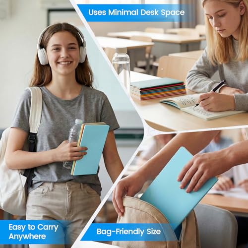 12 Pack A5 Lined Notebooks – Ruled Journal Bulk Set, 12 Colors, 7mm Ruled, 230g Thick Kraft Cover, 60 Pages, 8.3x5.5 Softcover – Stitch Bound, Lays Flat, Cream Paper, No Bleed - color: Muticolour 12 Pack