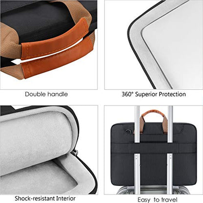 Lacdo 360° Protective Laptop Shoulder Bag, 16 inch Laptop Sleeve Case for 15.6 inch Acer HP Lenovo Dell ASUS Laptop, 16" New Pro M4/M3/M2/M1 Pro/Max A3403 A3186 2024-2019 Computer Bag, Black - color: Black, size: 16 Inches