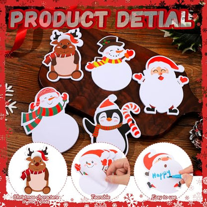 Zhanmai 1200 Pcs Christmas Sticky Notes Bulks Christmas Notepads Penguin Gingerbread Man Elk Snowman Xmas Self-Adhesive Writing Memo Pad Office Home Daily Reminders Supplies - style: Xmas