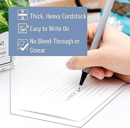 Trailmaker (100 Pack) Index Cards Bulk Pack, 10,000 Ruled 3 x 5 Note Cards, 100 Packs of 100 Flash Cards for Studying, Note Taking, Presentations, College, High School, Classroom & Office Supplie