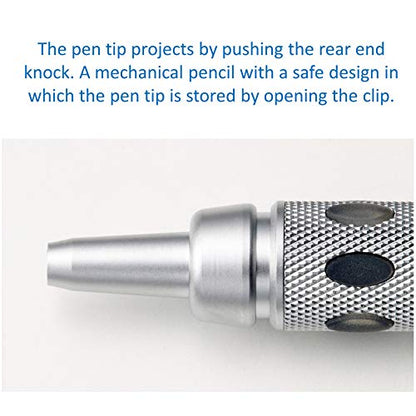 Four Mechanical Pens Set - 0. 3mm, 0. 5mm, 0. 7mm & 0. 9mm, with Ain Stein Refill Leads, Ain Clic Retractable Pen-type Triangle Eraser and Lihit Lab White Pencase